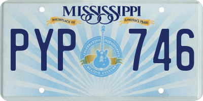 MS license plate PYP746