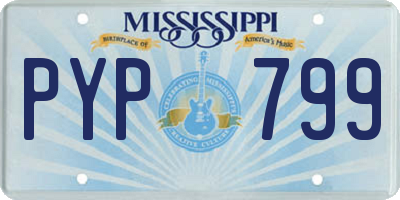 MS license plate PYP799