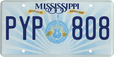 MS license plate PYP808
