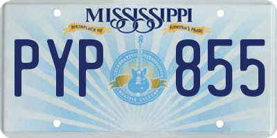 MS license plate PYP855