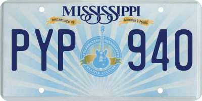 MS license plate PYP940