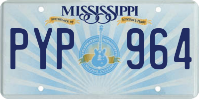 MS license plate PYP964
