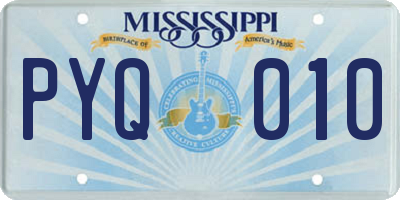 MS license plate PYQ010