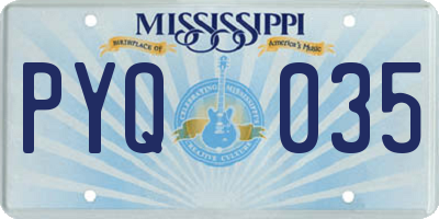 MS license plate PYQ035