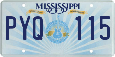 MS license plate PYQ115