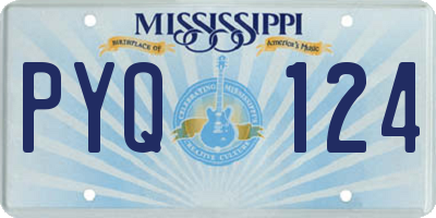 MS license plate PYQ124