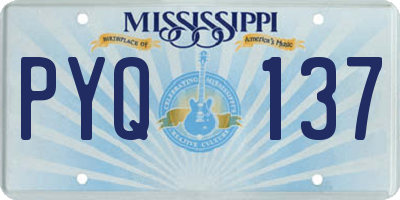 MS license plate PYQ137