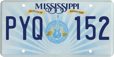 MS license plate PYQ152