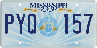 MS license plate PYQ157