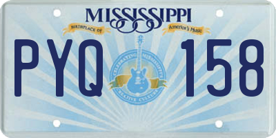 MS license plate PYQ158
