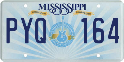 MS license plate PYQ164