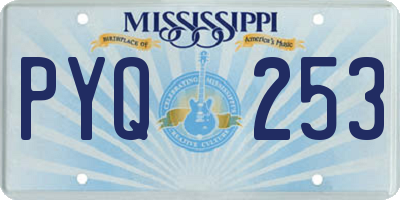 MS license plate PYQ253