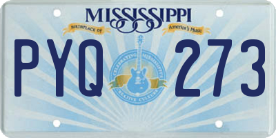 MS license plate PYQ273