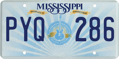 MS license plate PYQ286