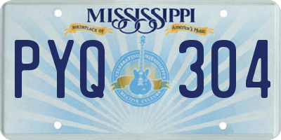 MS license plate PYQ304