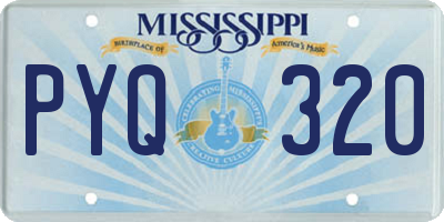 MS license plate PYQ320
