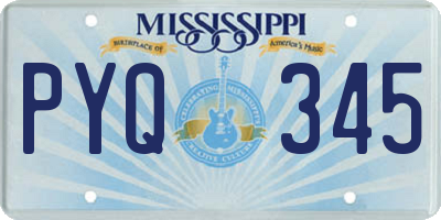 MS license plate PYQ345