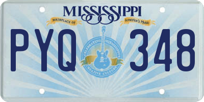 MS license plate PYQ348