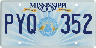 MS license plate PYQ352