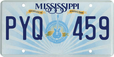 MS license plate PYQ459