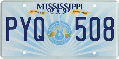 MS license plate PYQ508