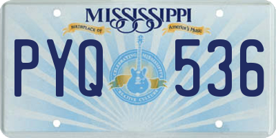 MS license plate PYQ536