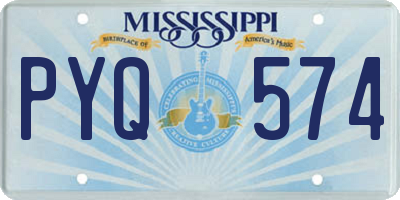 MS license plate PYQ574