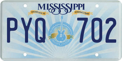 MS license plate PYQ702
