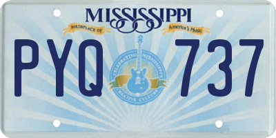MS license plate PYQ737