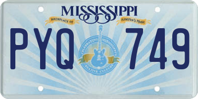 MS license plate PYQ749