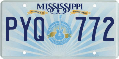 MS license plate PYQ772