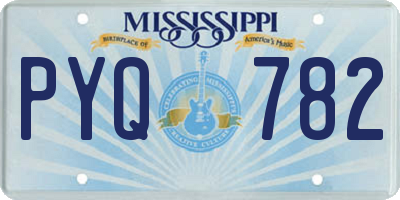 MS license plate PYQ782