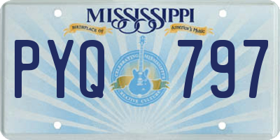 MS license plate PYQ797