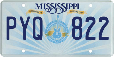 MS license plate PYQ822