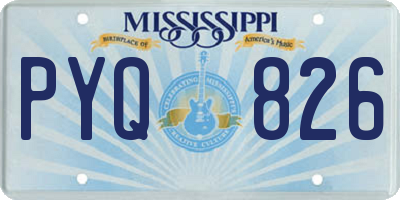 MS license plate PYQ826