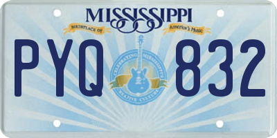 MS license plate PYQ832