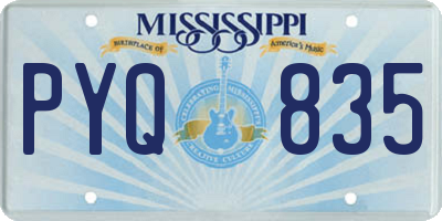 MS license plate PYQ835