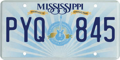 MS license plate PYQ845