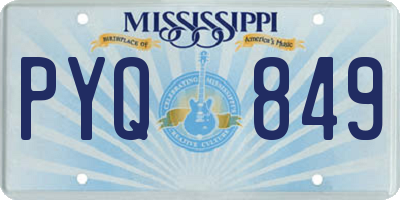 MS license plate PYQ849