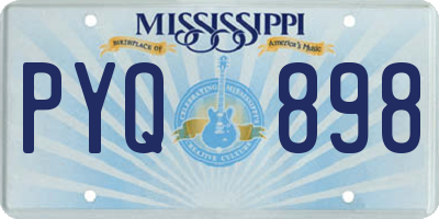 MS license plate PYQ898