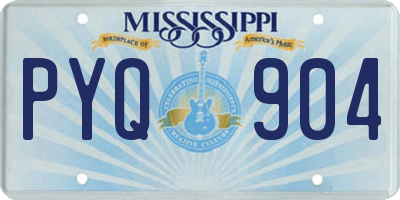 MS license plate PYQ904