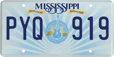 MS license plate PYQ919