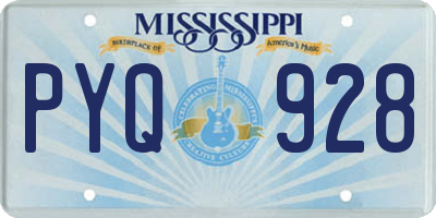 MS license plate PYQ928