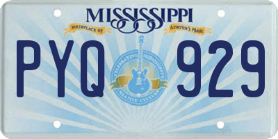 MS license plate PYQ929