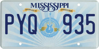 MS license plate PYQ935