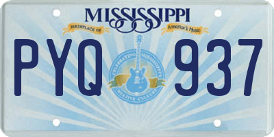 MS license plate PYQ937