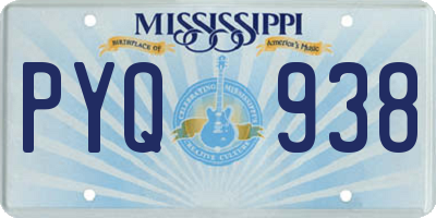 MS license plate PYQ938