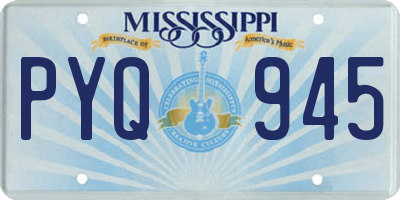 MS license plate PYQ945
