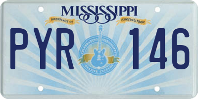 MS license plate PYR146