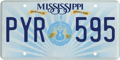 MS license plate PYR595